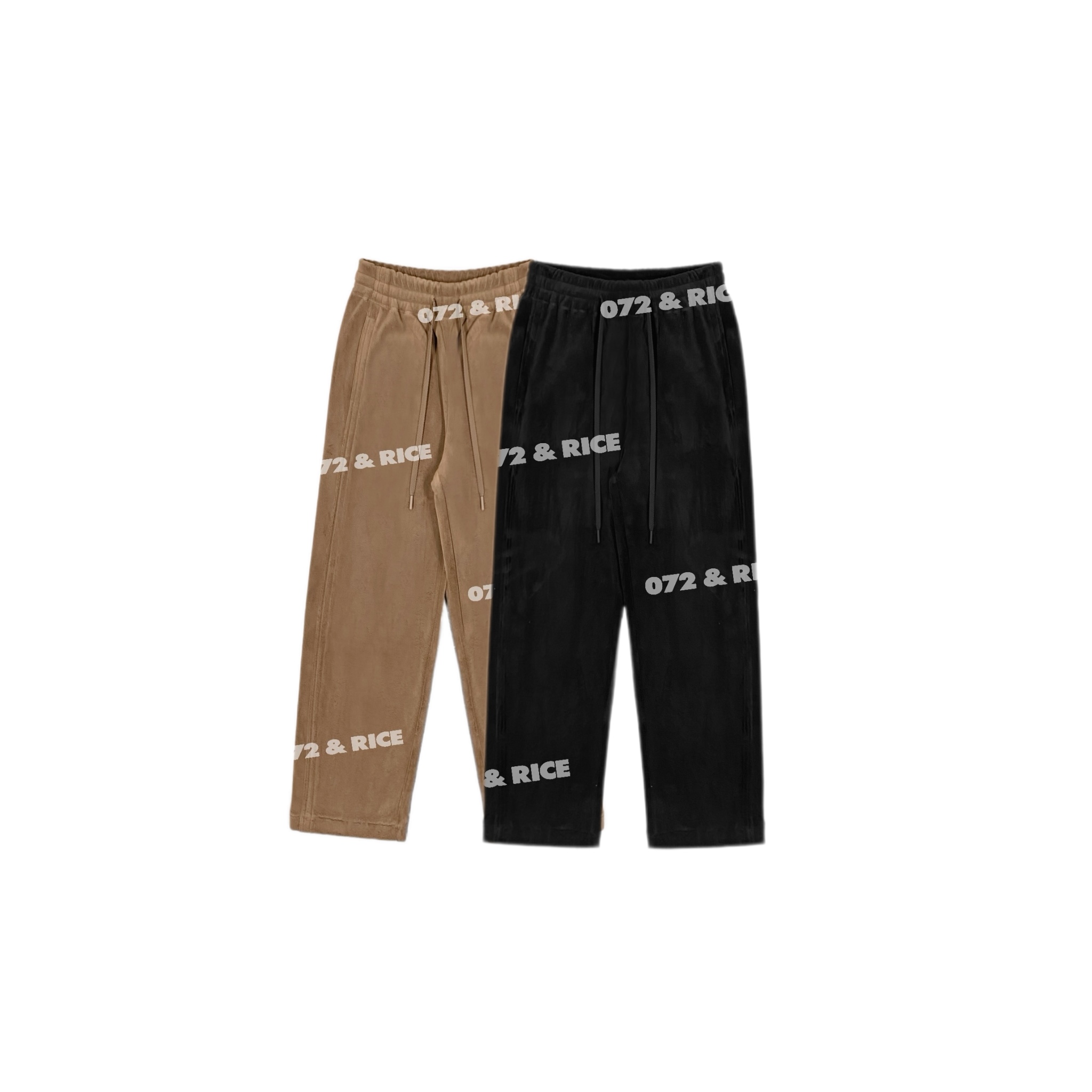 072 & RICE【荞麦裤】秋冬休闲橡筋腰抽绳加绒直筒裤 31LK50 TZ