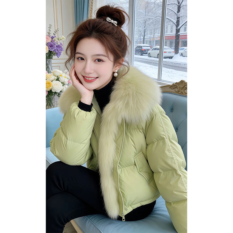 【雪漫冬日】2026冬季新款洋气毛领设计棉服外套女士保暖棉衣