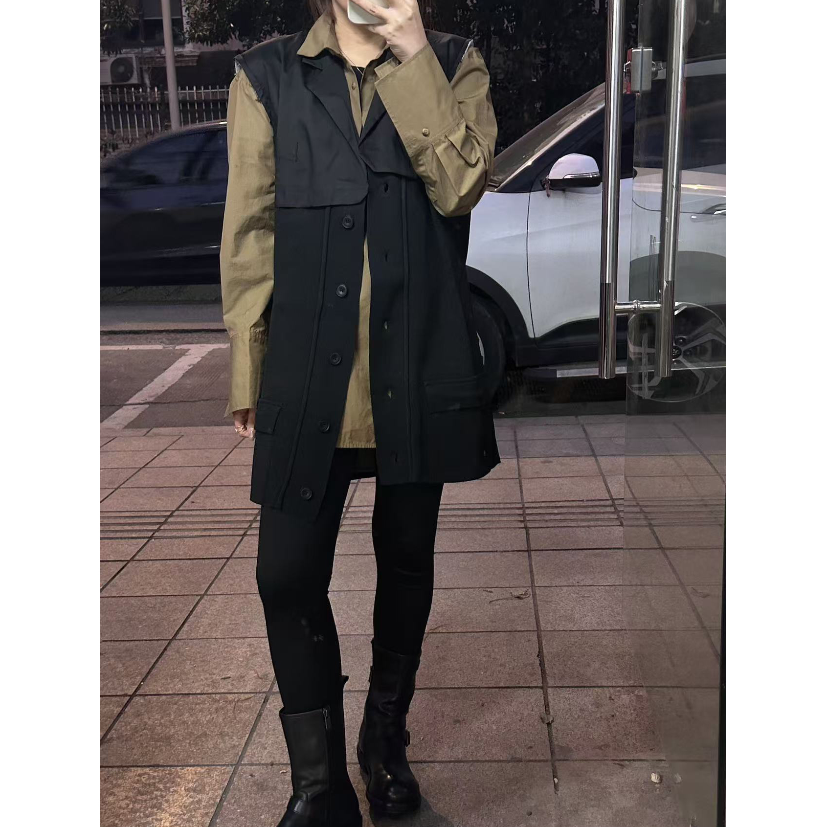 ZM2355 秋冬新款个性时尚无袖马甲外套