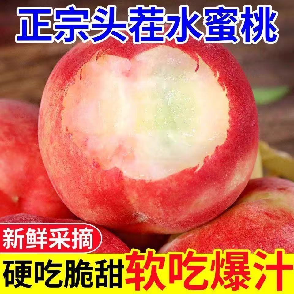 【纯甜头茬水蜜脆桃】脆甜桃子新鲜水果当季整箱现摘毛桃脆桃