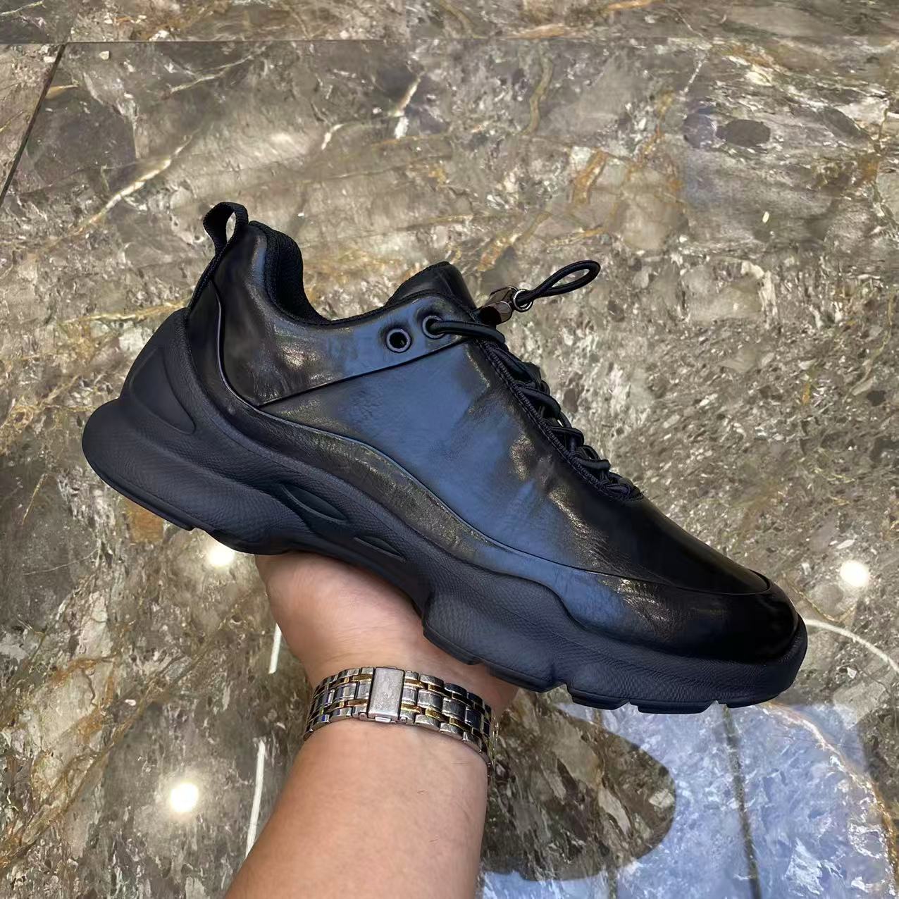 潮流男鞋真皮鞋子秋季新款士韩版时尚纯皮运动休闲鞋舒适百搭皮鞋