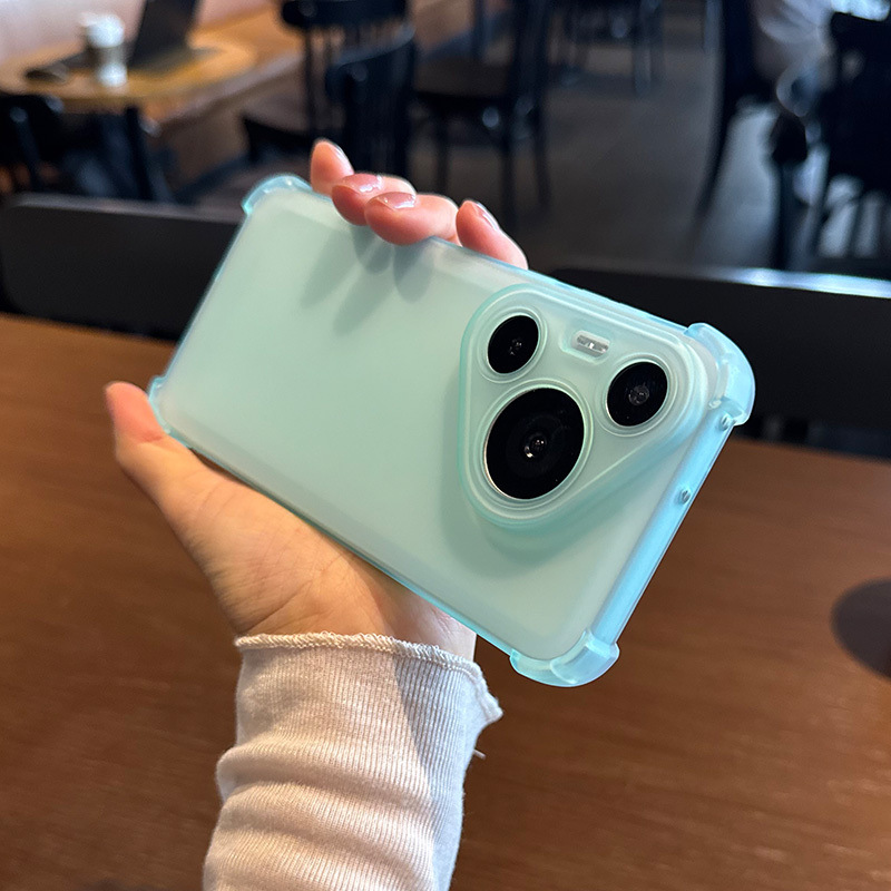 适用华为pura70手机壳pro防摔新款p60保护壳p70十简约四角气囊p磨