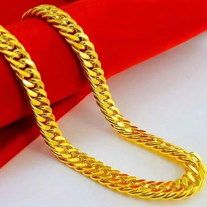 合金项链 老板项链时尚经典百搭潮流霸气扁平大气不掉色