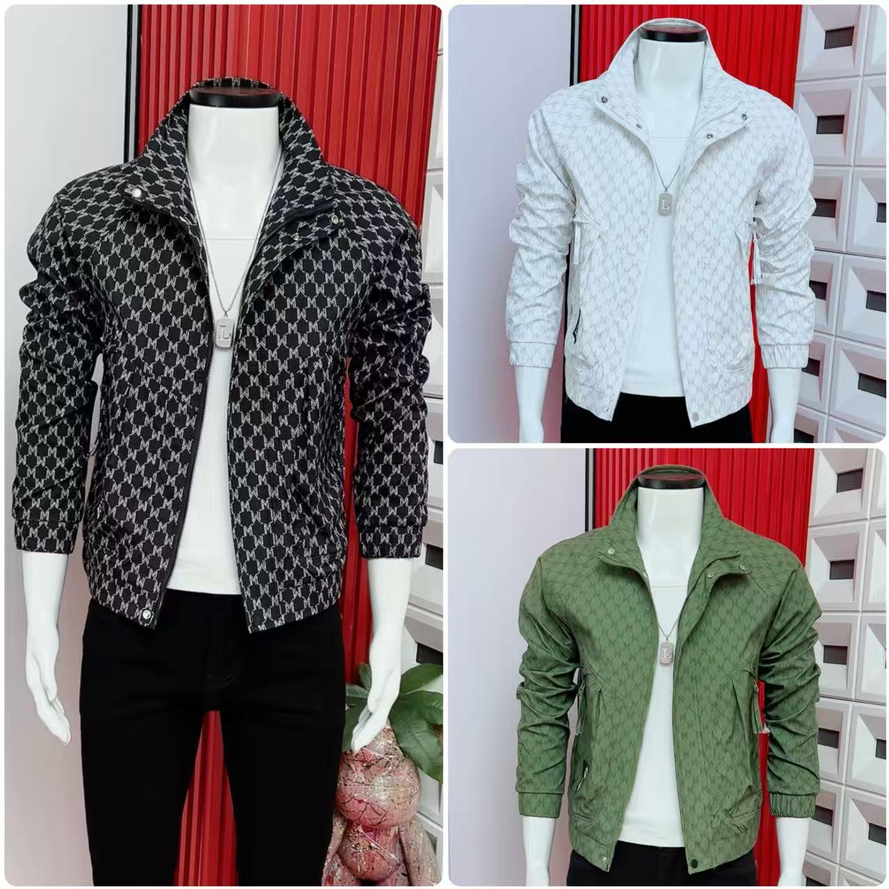 新款男士外套春秋时尚百搭薄款修身休闲工装潮牌痞帅夹克上衣潮流