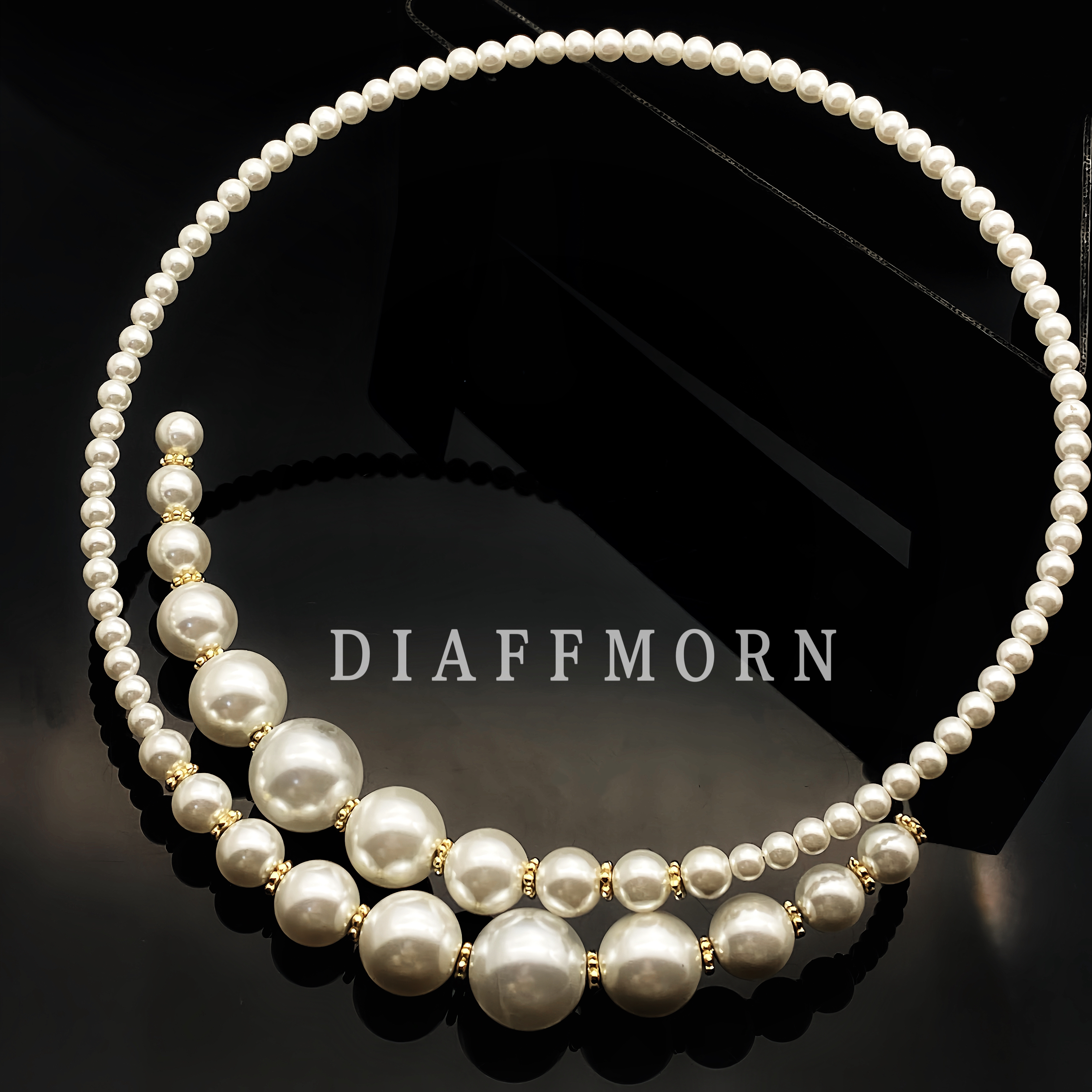 铜合金仿珍珠项链 Y.M〖人鱼泪〗高质感超好看小众设计珠珠项链