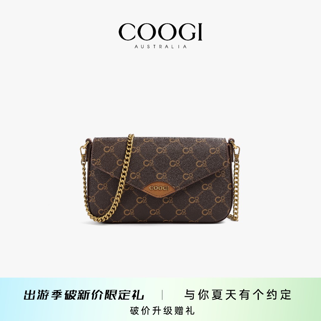 COOGI老钱风链条单肩包女包斜挎包欧若风送老婆