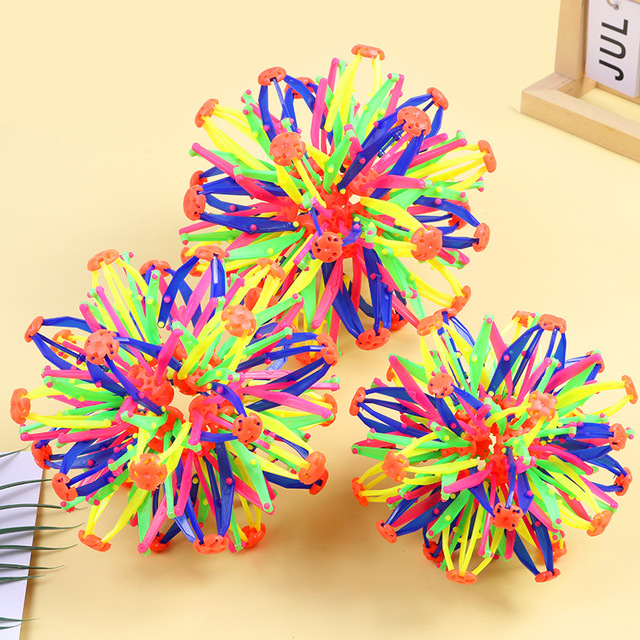 户外花球抛接球儿童魔术伸缩球百变开花收缩球男女孩宝宝大号玩具