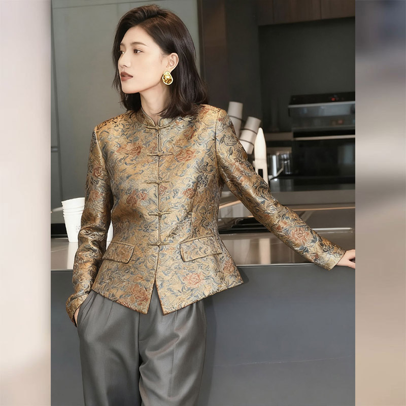 早秋气质高端独特新中式女装国风外套女2025秋季新款唐装复古上衣