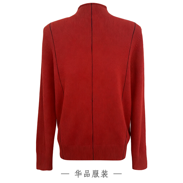 羊毛纯色针织修身型保暖厚款女衫半高领毛女士长袖秋冬套头