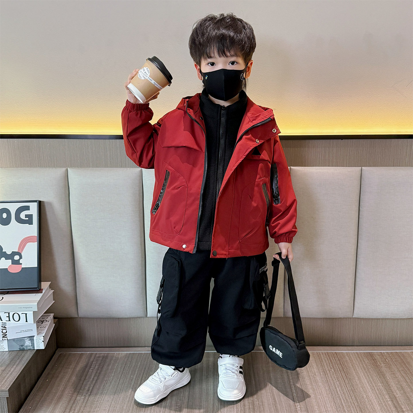 男童冲锋衣外套春秋2025新款三合一儿童连帽风衣酷帅男宝秋季上衣