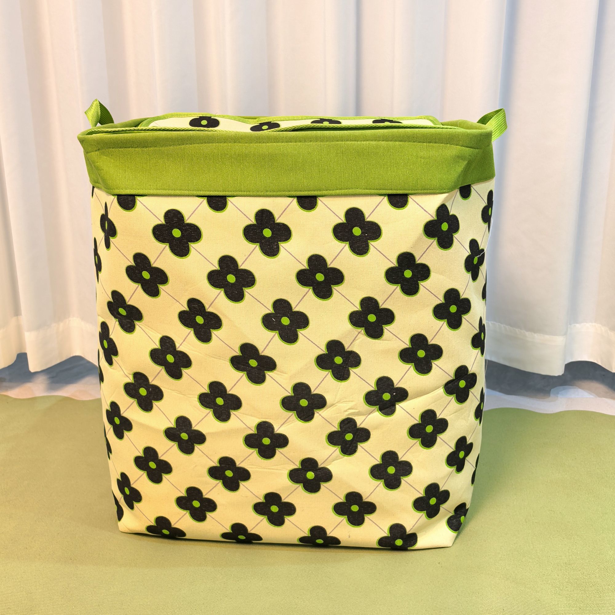 家用拉链收纳箱带钢圈带盖收纳整理箱防潮搬家折叠毛衣卧室布艺JY