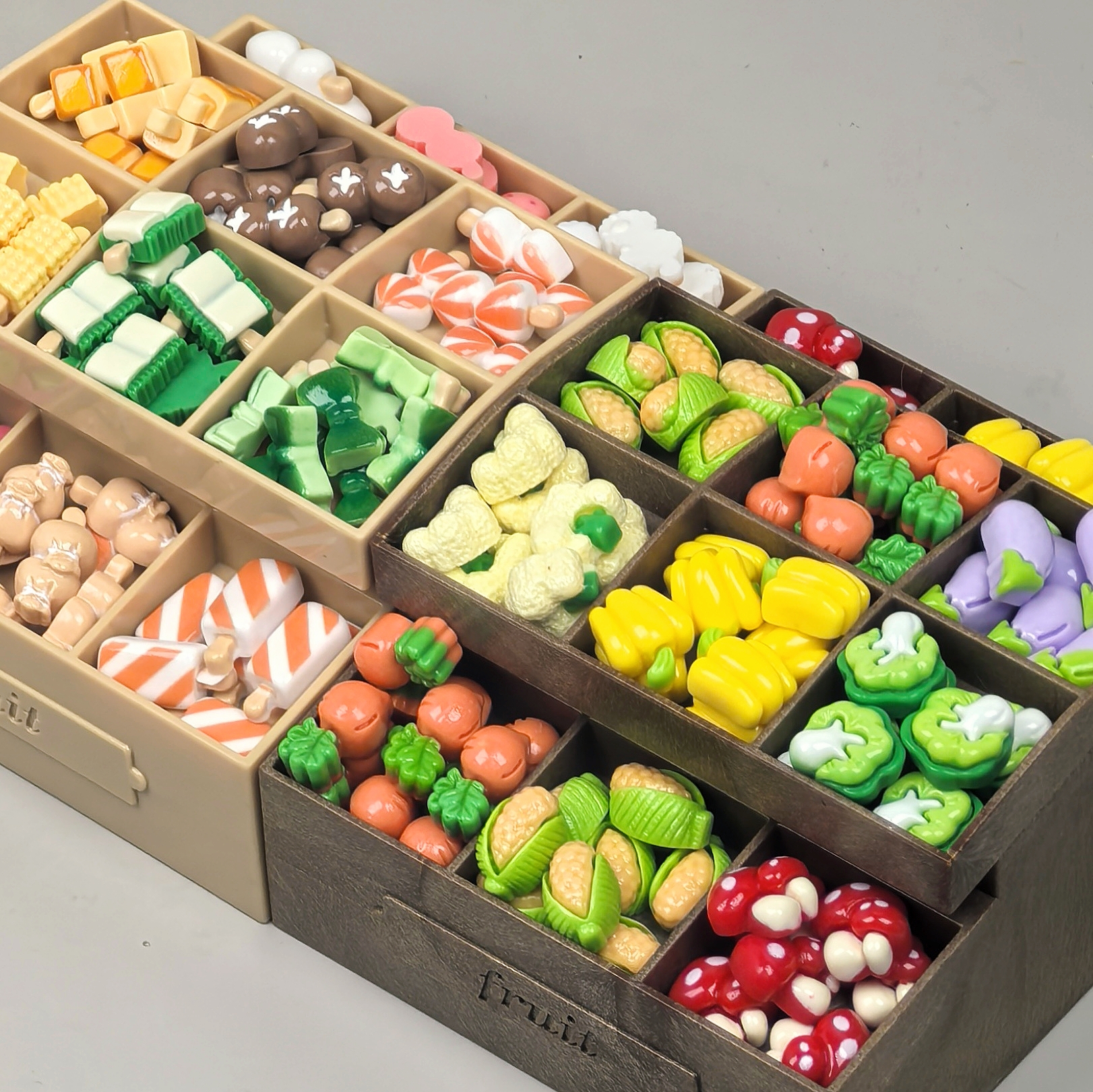 迷你仿真蔬菜架子果蔬食物模型过家家玩具超市食完微缩场景小摆件