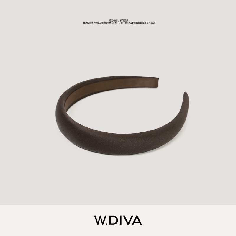W.Diva【木质感】复古百搭简约气质休闲高颅顶发箍发饰50U293168