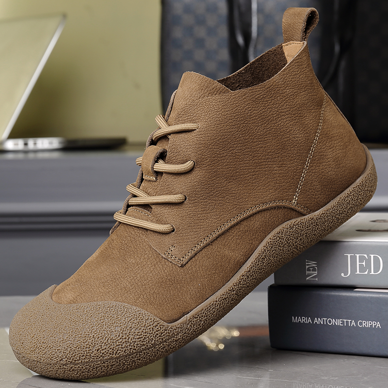 【男女同款】渡诺班尼2025新款头层牛皮靴子透气耐磨休闲皮鞋1069