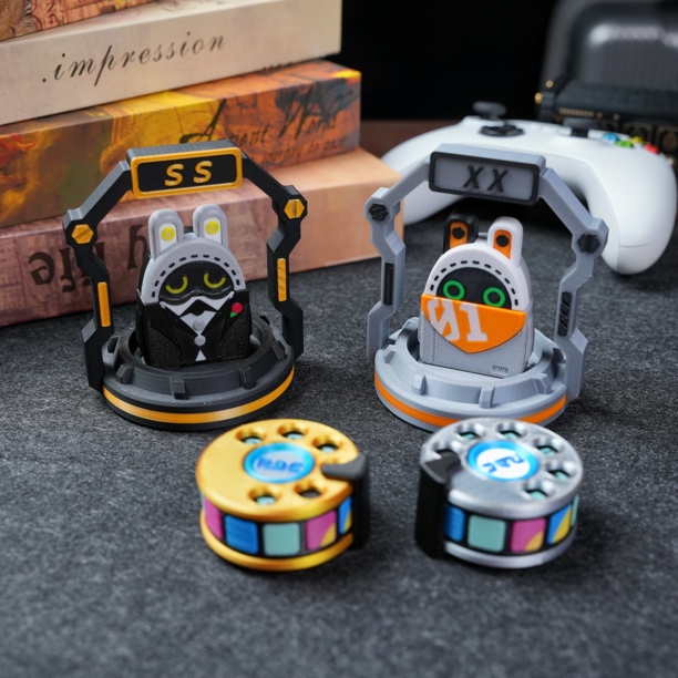 【绝区零】加密母带陀螺邦布巴特勒联动机械叮叮推牌解压玩具EDC