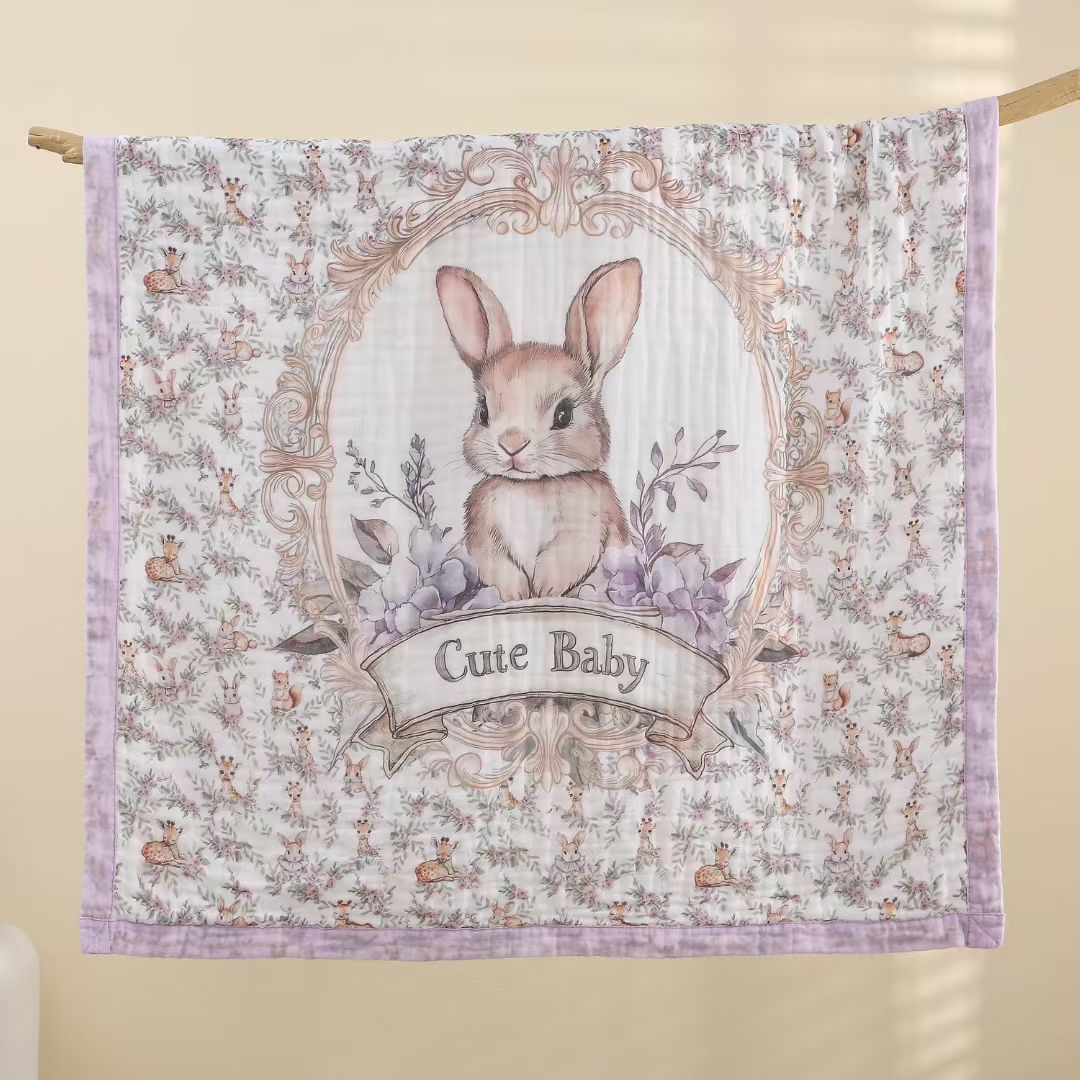 【棉芯语】新款纯棉新生儿加大6层纱布浴巾 超柔吸水 婴幼儿浴巾