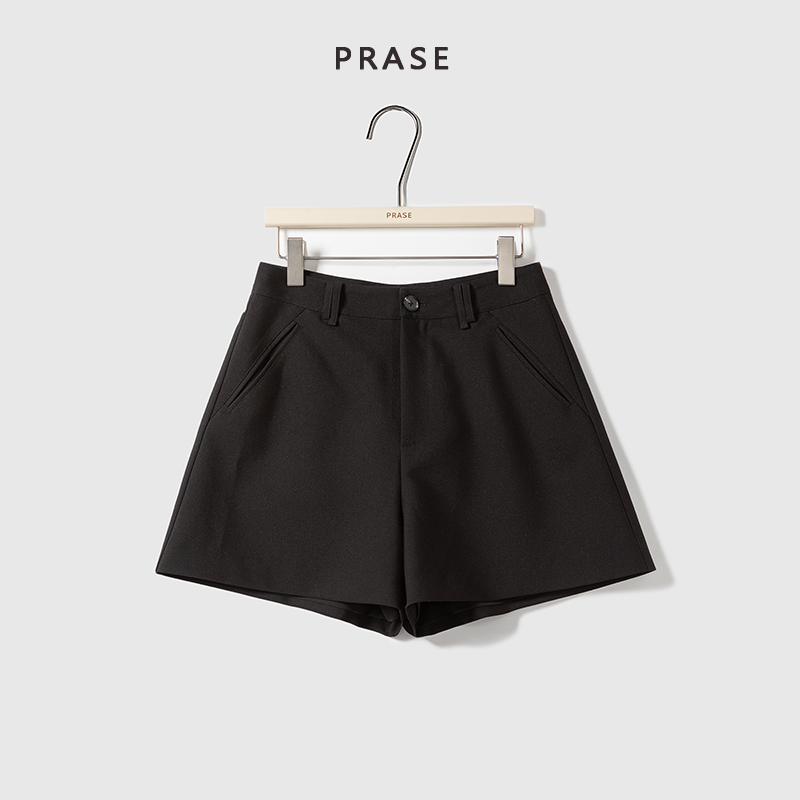 PRASE·噜【轻量时尚】微胖轻奢设计款夏短款百搭气质休闲裤PR505B01