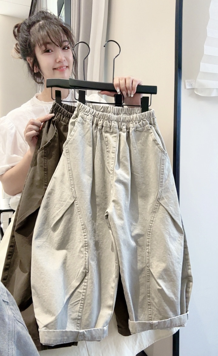 2025秋季韩版儿童帅气中大童纯棉裤子宽松百搭纯色