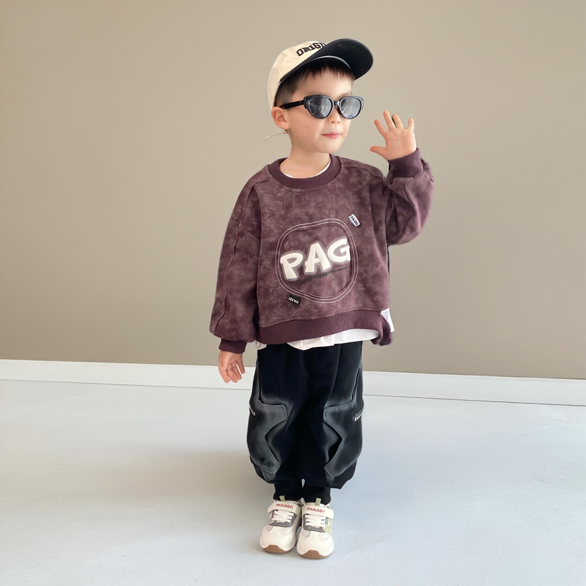 男童秋装套装2025韩版洋气儿童装春秋款帅气卫衣宝宝秋季时髦潮衣