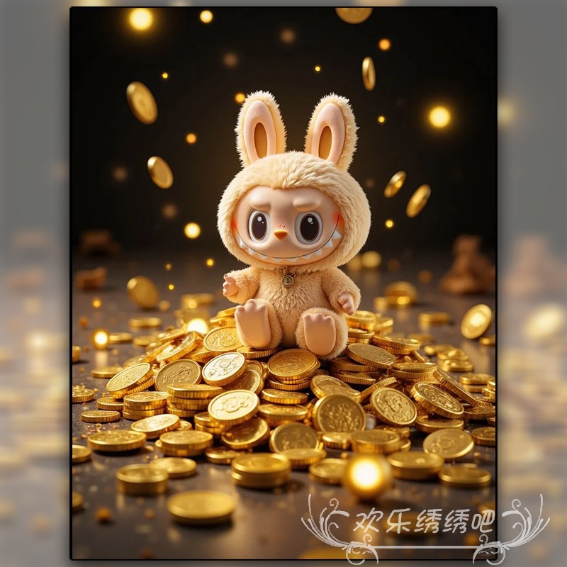 2025新款高端十字绣满绣金币拉布布小幅初学者diy手工刺绣钻石画