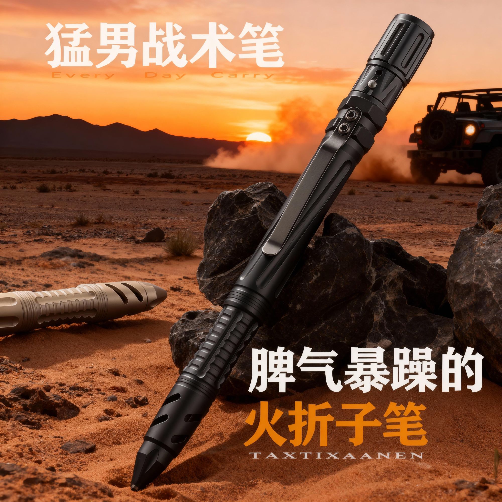 多功能黑科技战术笔户外防身应急破窗点火点烟旅行便携实用工具笔