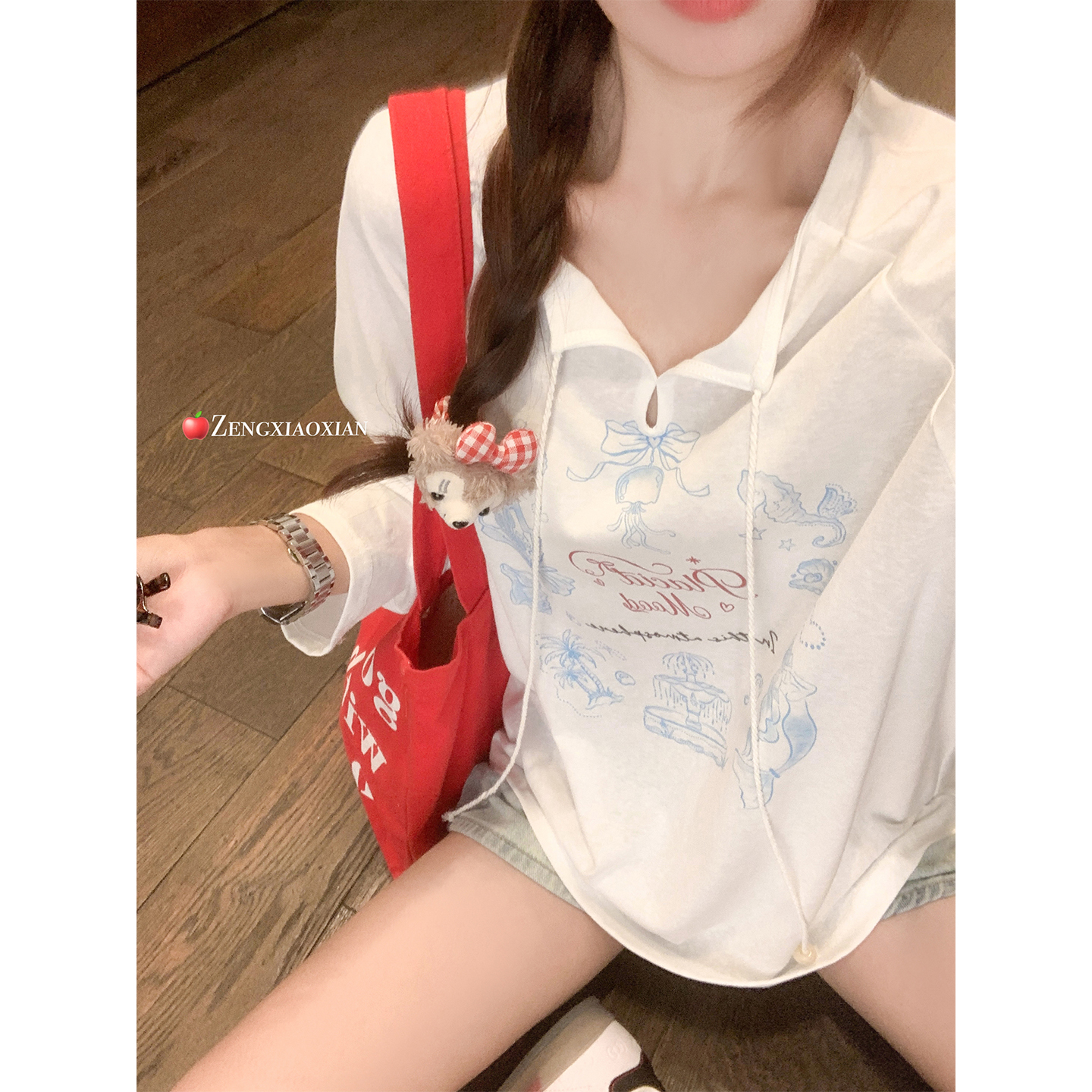 白色薄款防晒衣宽松罩衫长袖T恤女夏镂空慵懒空调衫上衣N