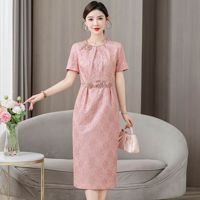 高贵年轻喜婆婆婚宴装2025新款喜妈妈中式礼服气质改良旗袍连衣裙