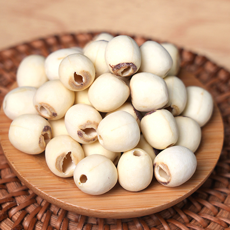 湖南正宗去芯白莲子干货饱满颗粒均匀营养丰富煲汤优选