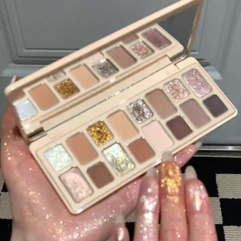 2025新玄学!鎏金富贵16色眼影盘cos玩妆变色龙舞台妆高光一体盘爆