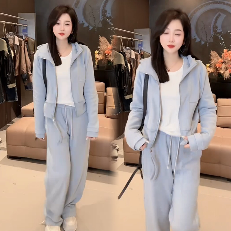 2025秋季新款时尚显瘦气质网红高档套装女高级百搭宽松大码两件套