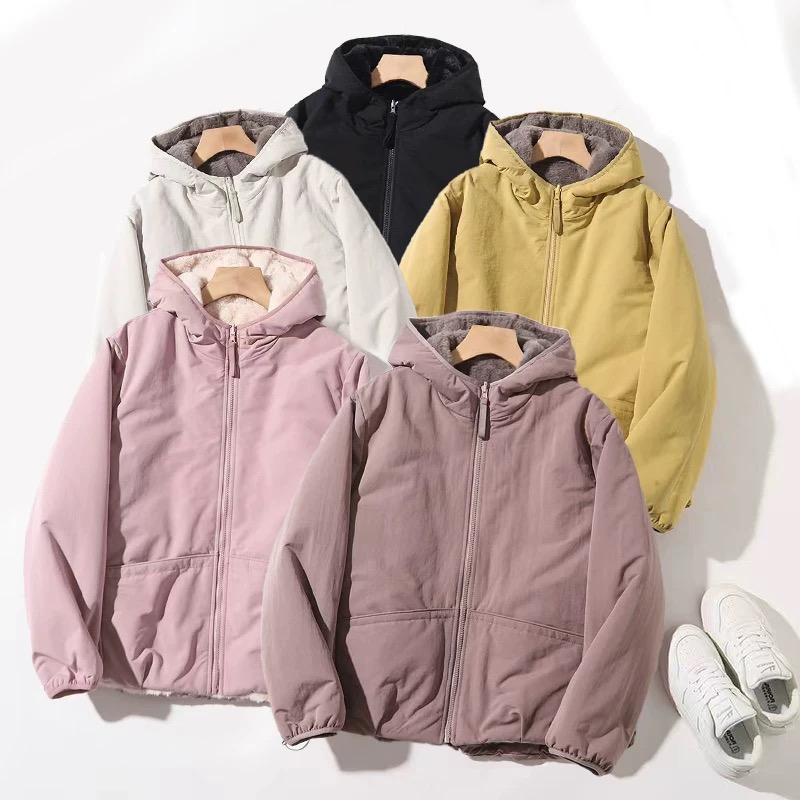 两面穿加厚连帽棉服冬季超保暖新款派克服气质减龄显瘦防风外套