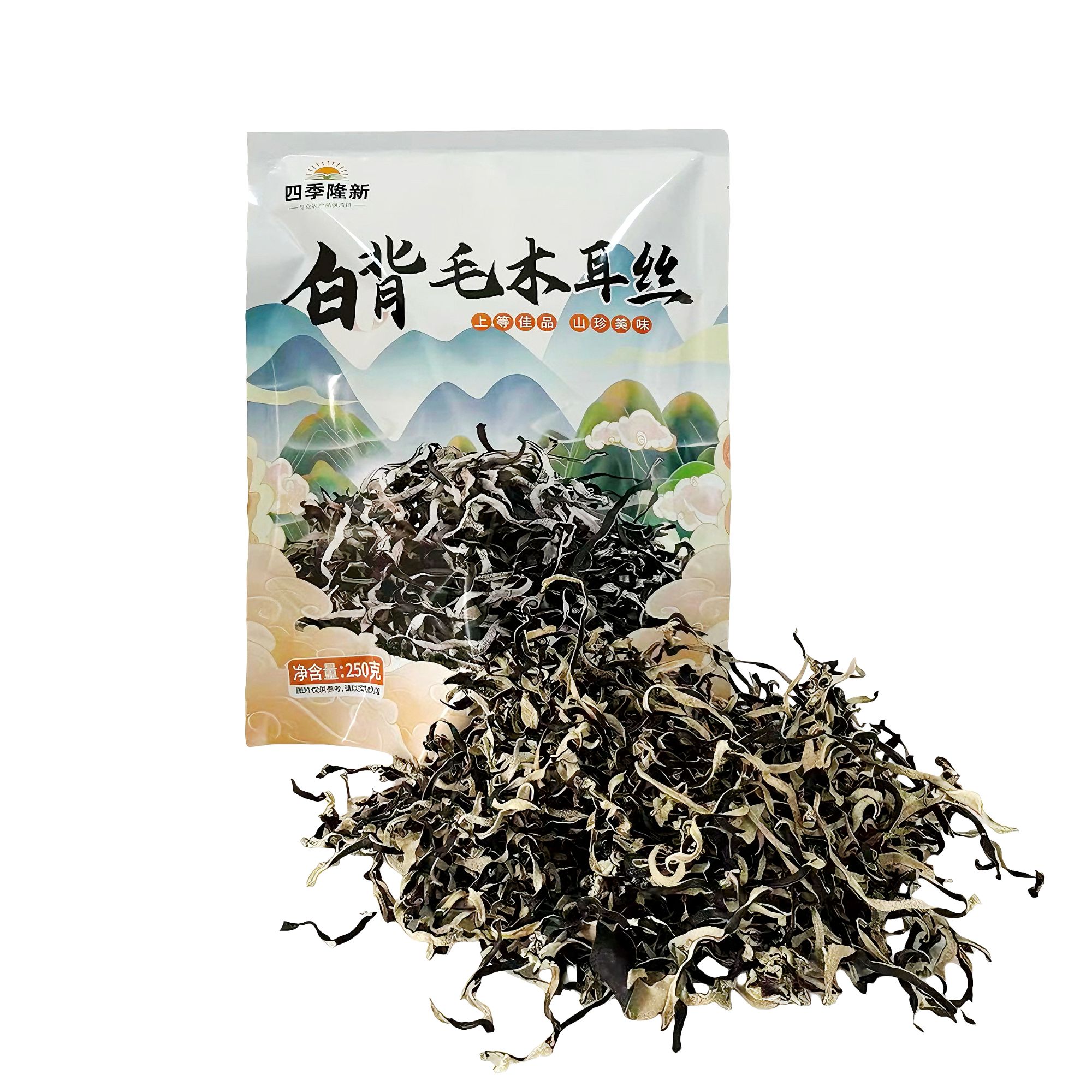 精选头茬白背木耳丝肉厚无根高泡发干货可用于火锅拌粉