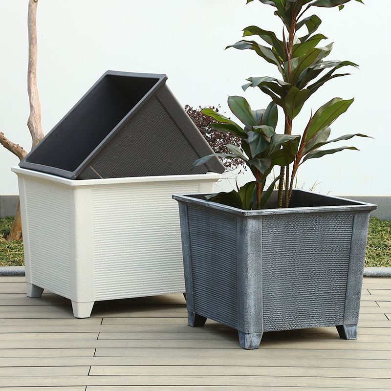 大口径种树绿植户外庭院专用花箱加大加厚价高塑料正方形种植简约