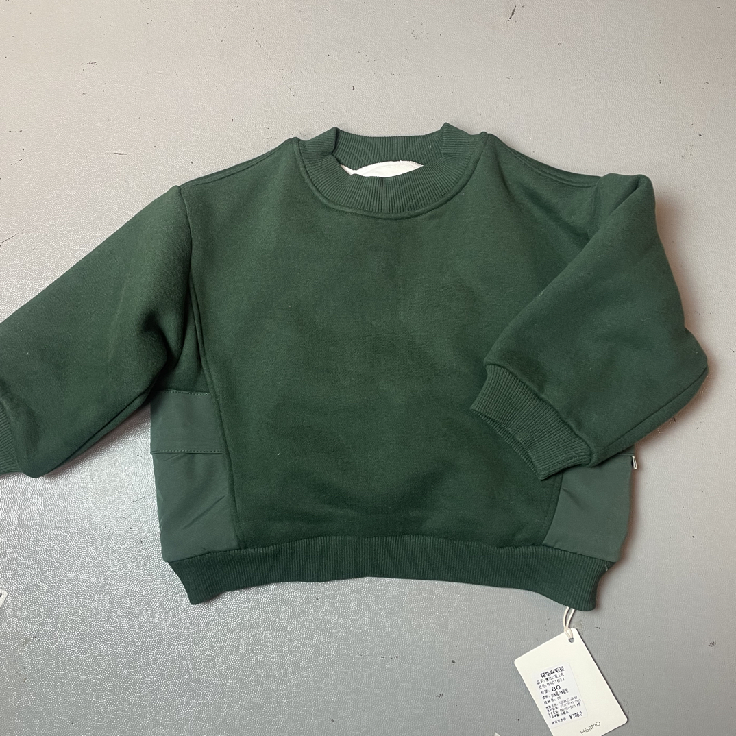 绿色加厚儿童卫衣