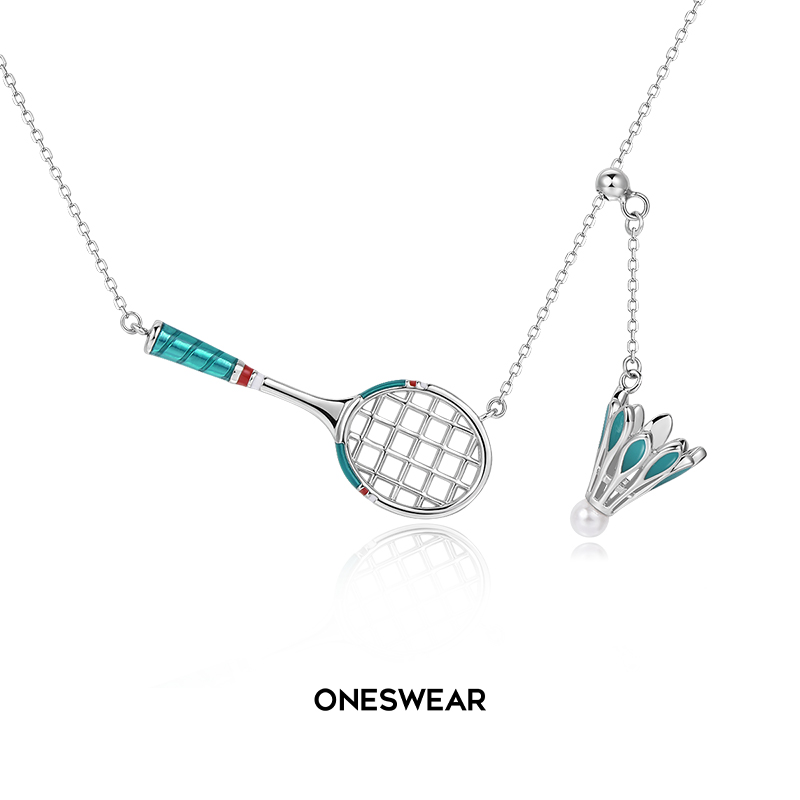 坠链均925银 梵誓复古1960s羽毛球拍项链礼物小众设计高级感饰品