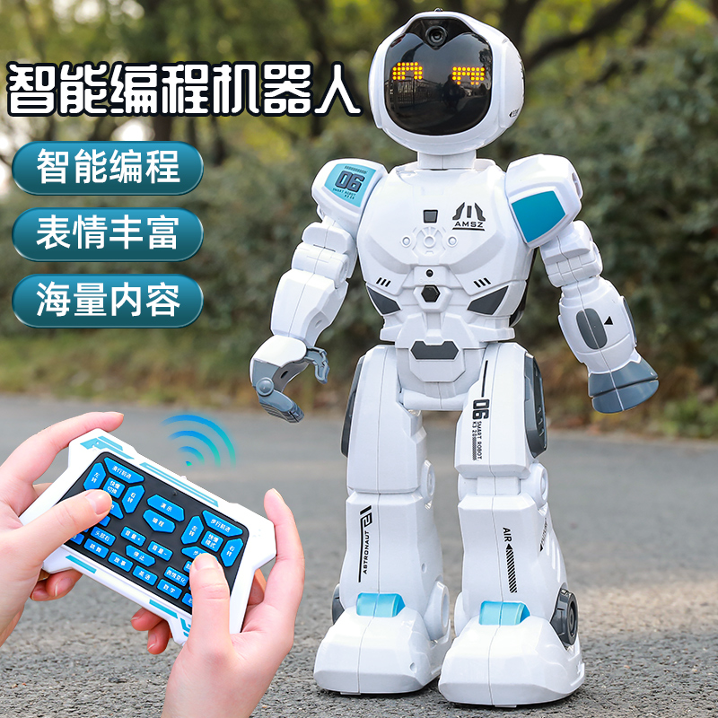 玩具儿童网红爆款机器人遥控智能生日礼物编程早教会走路电动益智