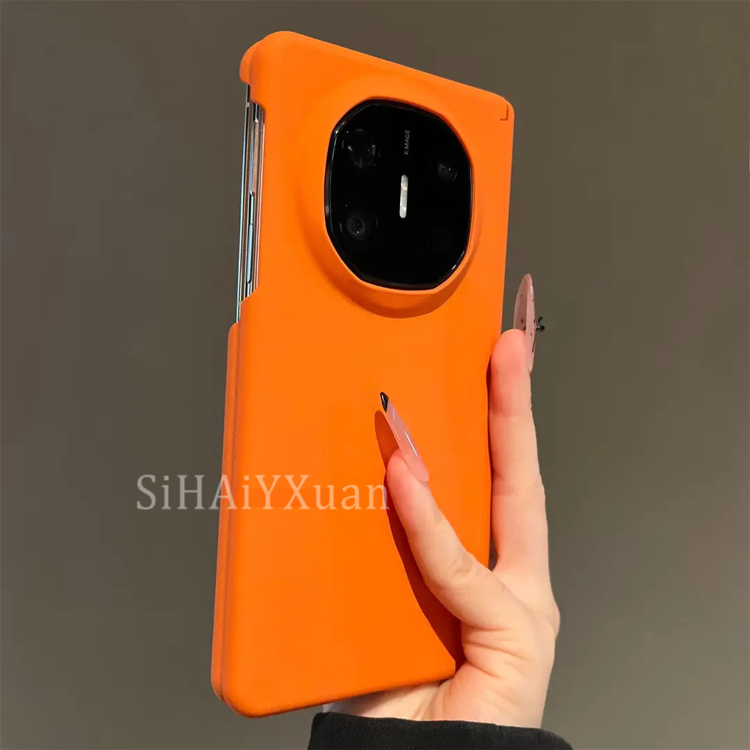 肤感岩砂珊瑚橙适用华为MateX6典藏版折叠屏手机壳新款X5磁吸中轴