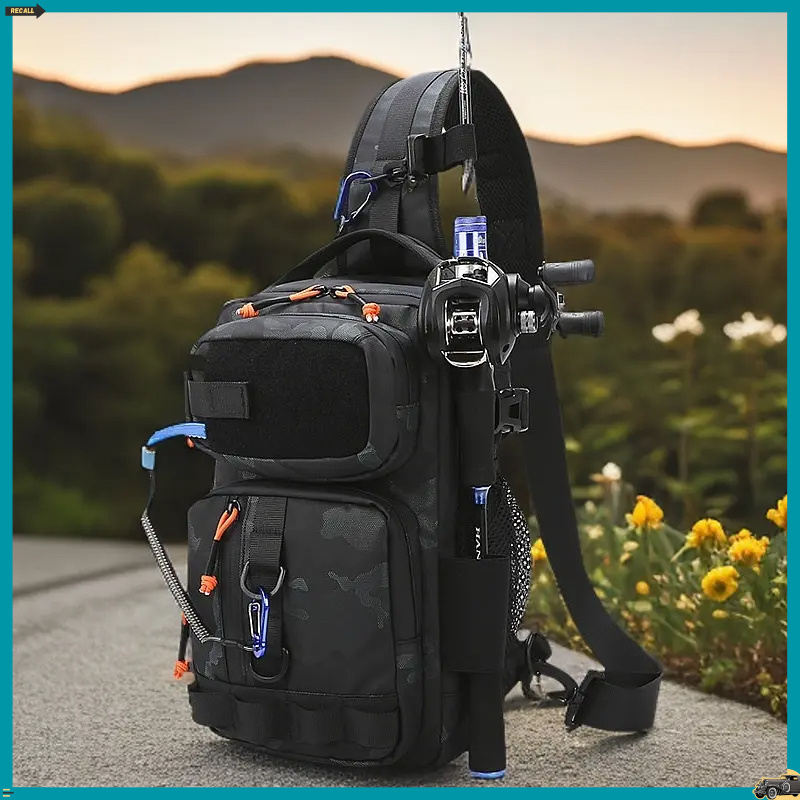 路亚包钓鱼防水胸包男女户外一体多功能骑行包旅行单肩斜挎包A715