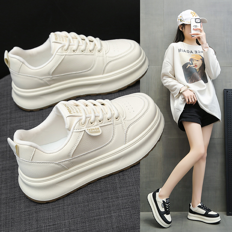 秋季厚底平跟常规款透气时尚休闲鞋休闲鞋韩版百搭网红【8888】