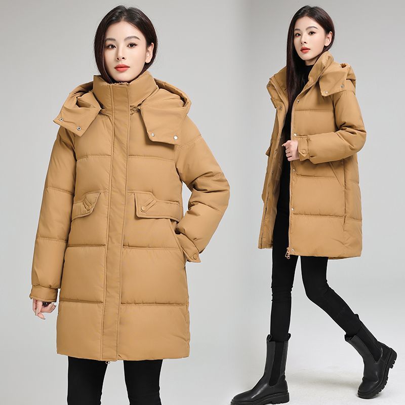 棉服女2025秋冬新款韩版大码宽松加厚中长款冬季棉衣外套