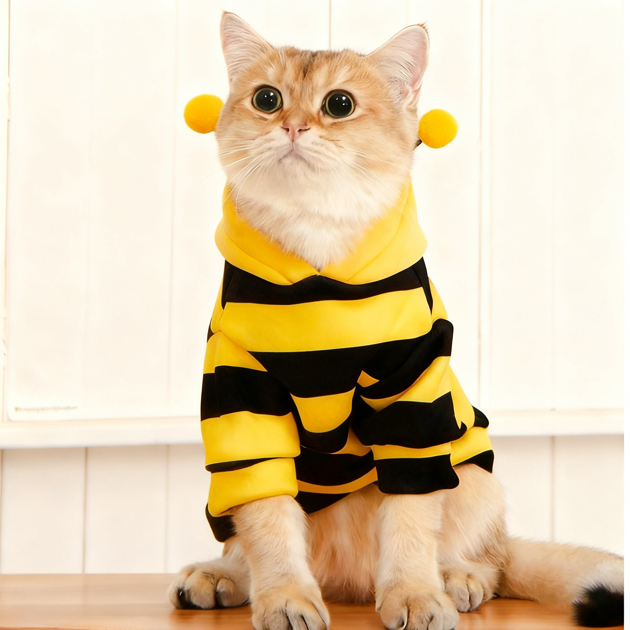 小蜜蜂猫咪秋冬款卫衣冬季保暖布偶英短养狗必备小猫咪猫咪衣服