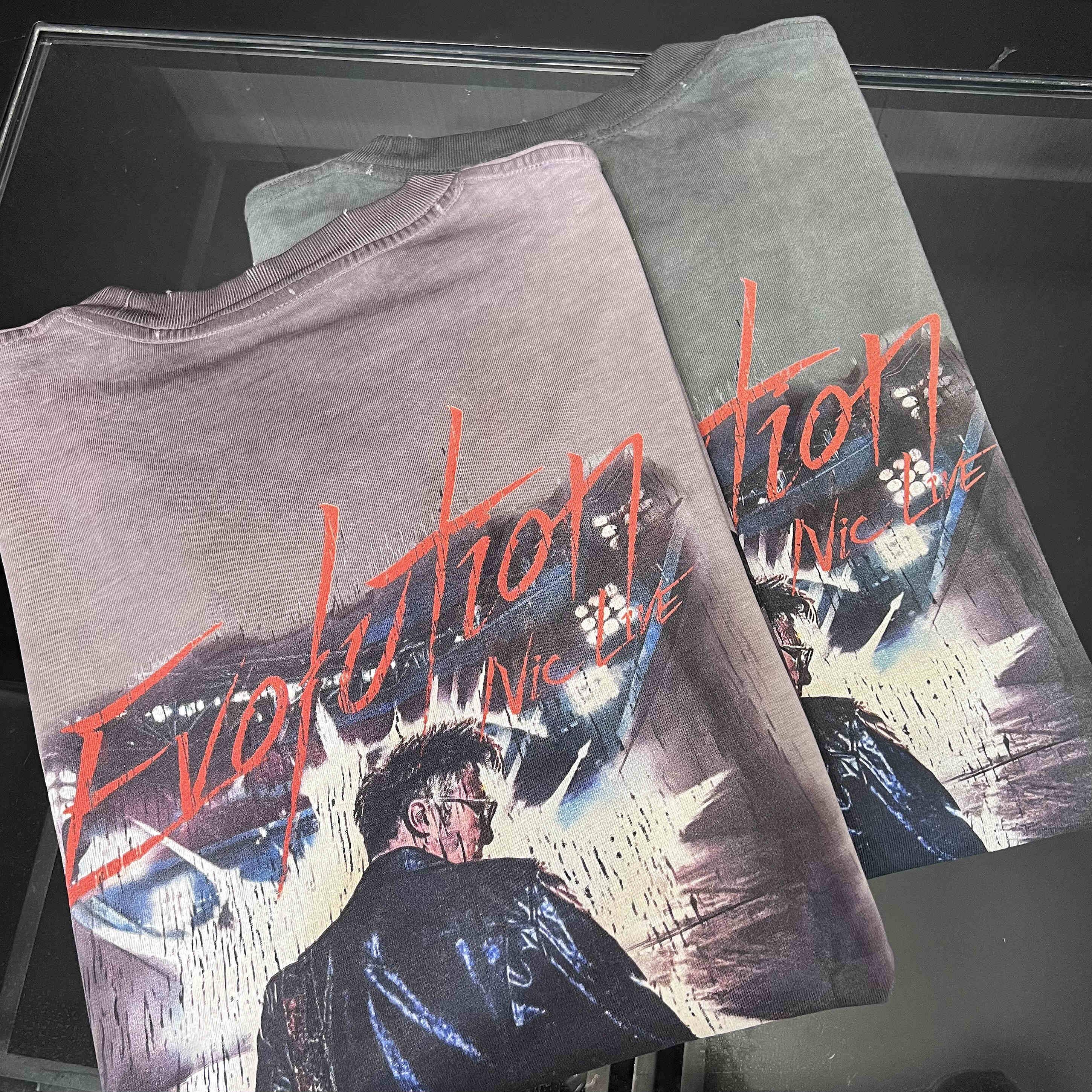 EvolutionT恤同款进化演唱会周边短袖紫色吉他男女款纯棉上衣潮