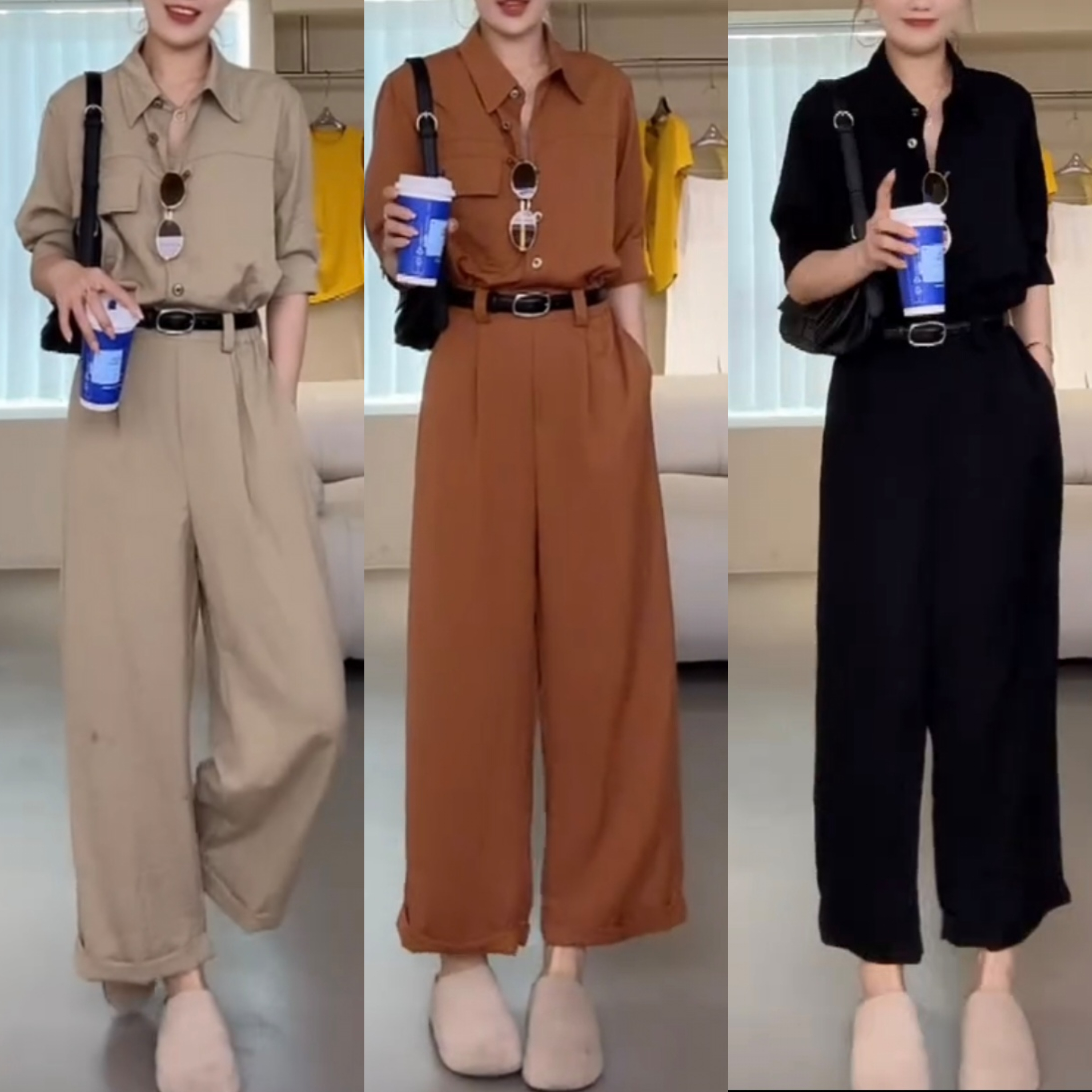 女森说夏季新款薄款设计感透气棉麻连体裤宽松显瘦洋气减龄连体裤