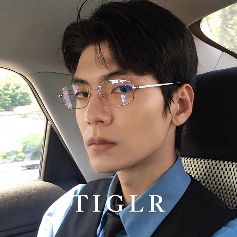 帝格勒日系复古金属框眼镜男款斯文败类眼镜框架超轻近视可配度数