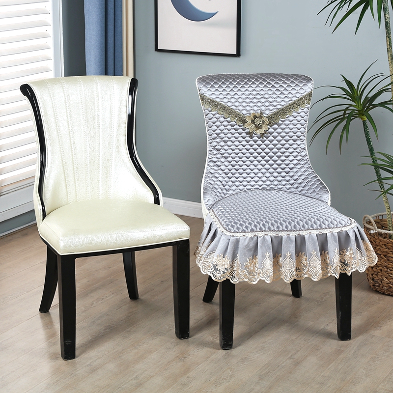 燕尾椅餐桌椅子罩弧形全包高档轻奢欧式实木座椅套凳子靠背保护套