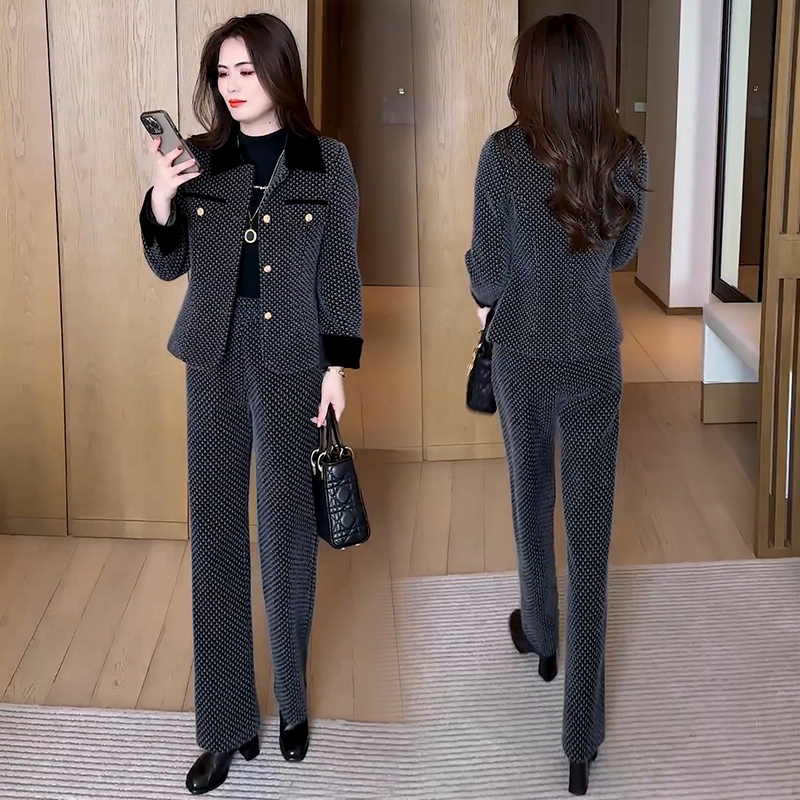 时尚套装女秋冬2025新款冬季穿搭一整套高级感减龄搭配冬装两件套