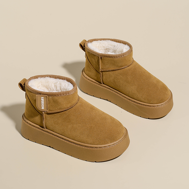 雪地靴女爆款2025新款时尚百搭加绒加厚保暖冬季短筒靴子女棉鞋