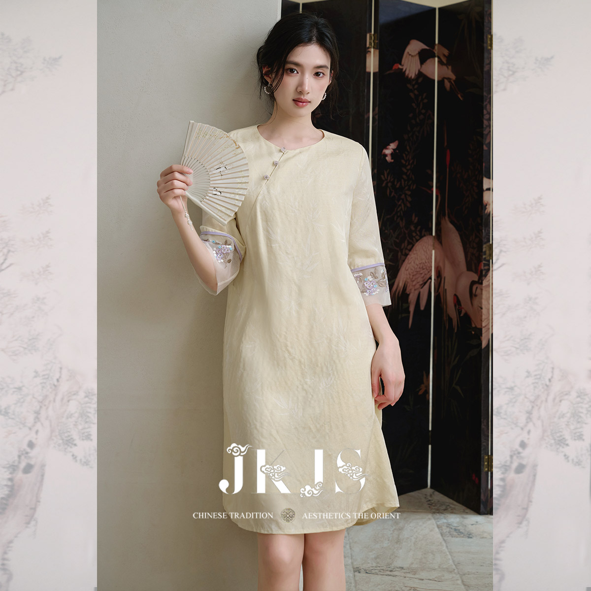 JKJS【听风絮】人丝花萝 改良旗袍新中式轻国风连衣裙高级感裙子