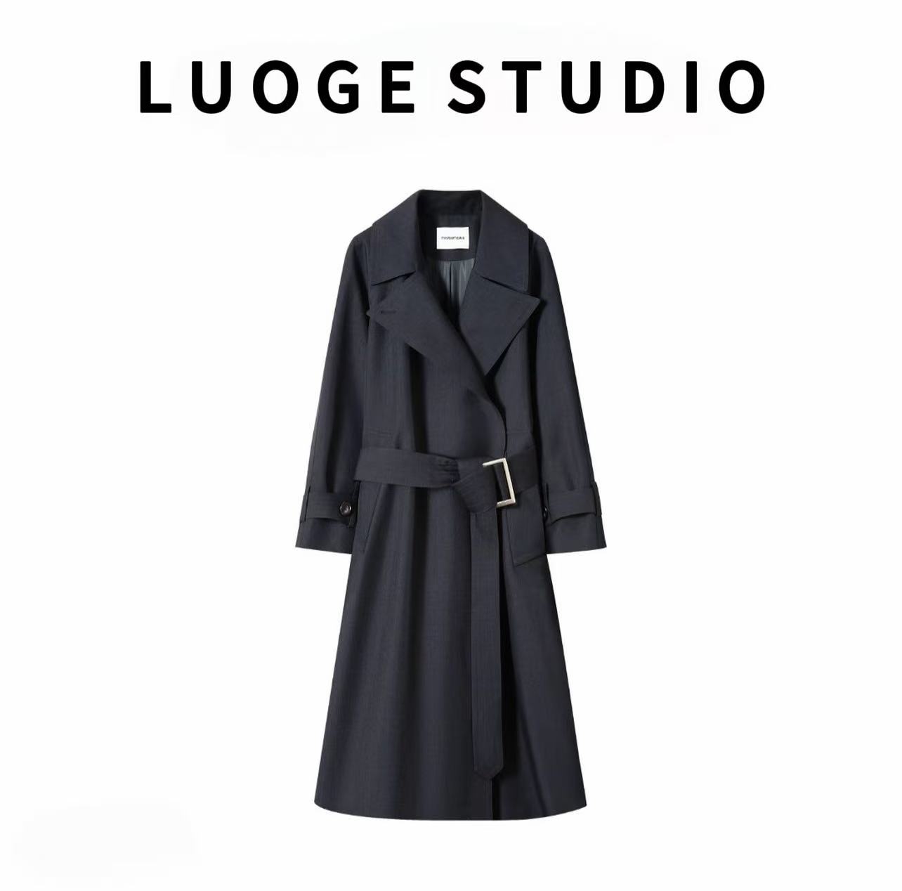 秋日氛围感拉满｜极简高级感系带收腰风衣外套2593