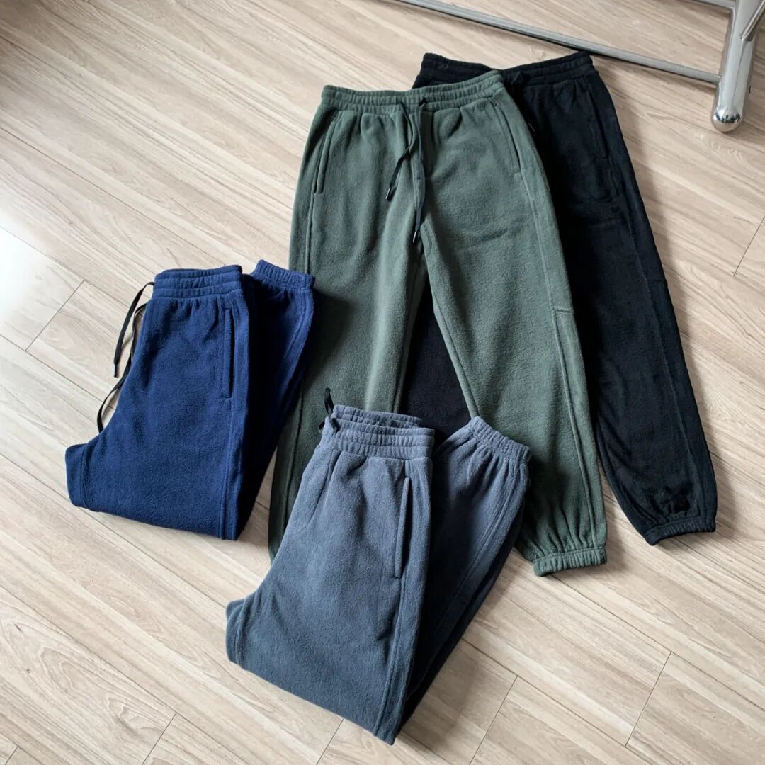 福利款 男士秋冬户外机能双面摇粒绒加厚保暖休闲运动卫裤 休闲裤